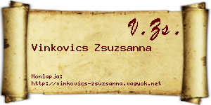 Vinkovics Zsuzsanna névjegykártya